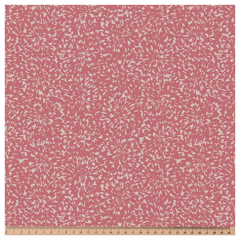 Printed Popelin RALDAMI Rosewood / Pebble